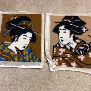 Vintage needle point ladies